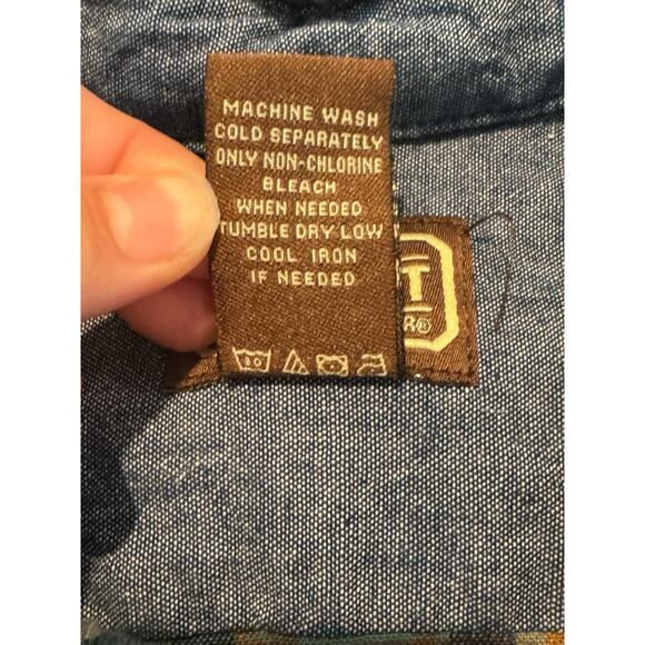 C.E. Schmidt Workwear Flannel Shirt XL Blue Green Plaid Button Down Long Sleeve - Picture 6 of 9